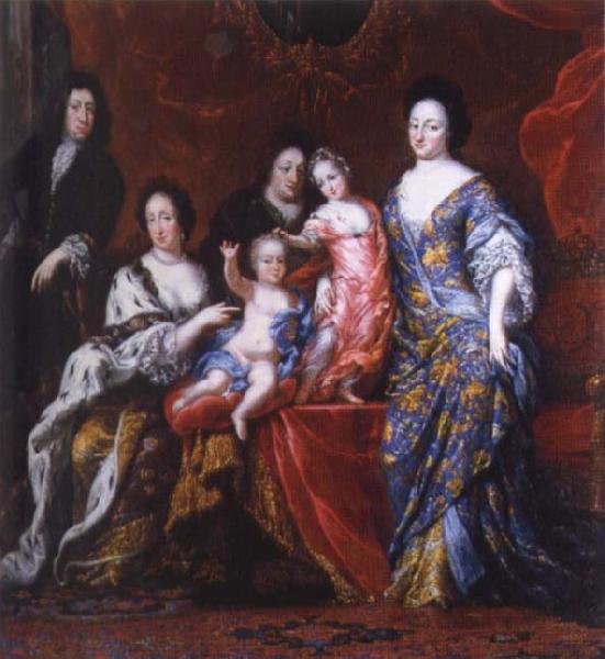  David Clock Ehrenstrahl Grupportratt of Fellow XI with family